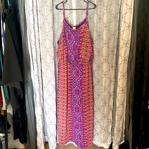 Cute print maxi dress